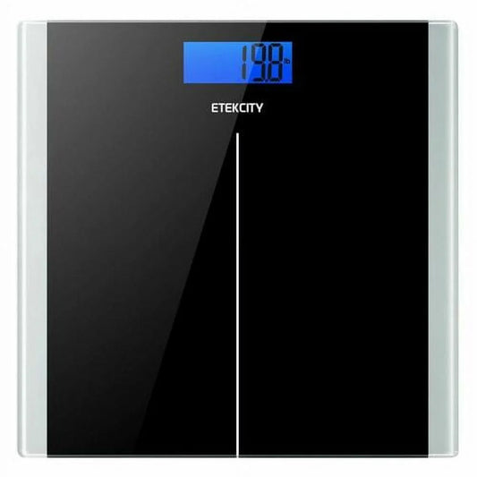 Digital Scale for Body Weight, 400 Lbs, Body Tape Measure Included, Black, EB9380H