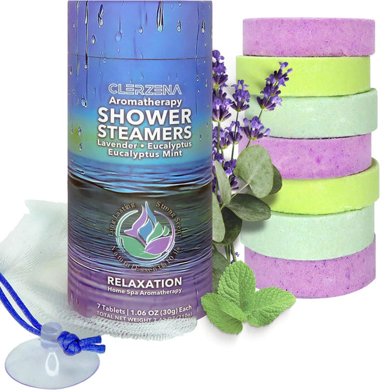 Eucalyptus & Lavender Shower Steamers Aromatherapy Gift Set - Eucalyptus Shower Steamer Lavender - Stress Relief Shower Bombs for Women & Men