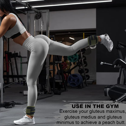 Squat Pad Set - Foam Barbell Pad for Squats Cushion, Lunges & Bar Padding for Hip Thrusts - Standard Weight Bar Pad - with Ankle Straps, Wrist Straps for Weightlifting
