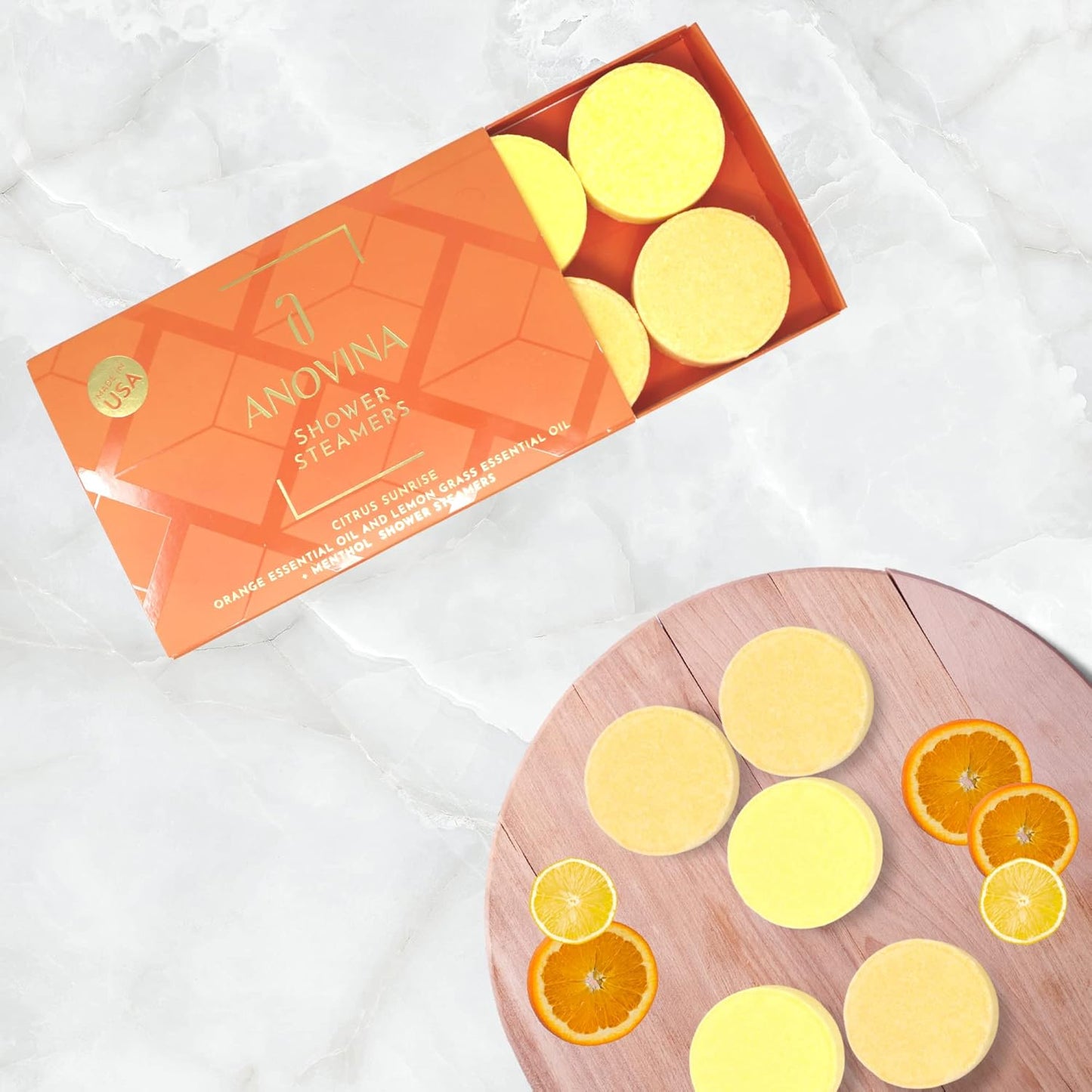6XL Citrus Shower Steamers – Made in USA Aromatherapy Shower Steamers for a Spa-Like Experience. Gifts for Men and Women