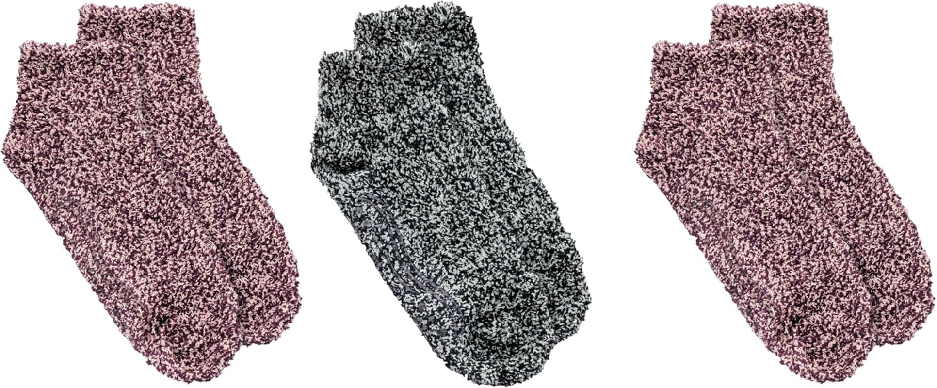 Women'S Low Cut Soothing Spa Socks-Lavender & Vitamin E Infused-2 & 3 Pairs-Bottom Grippers