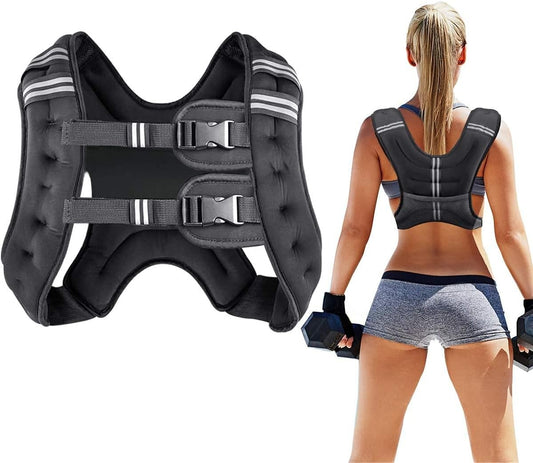 Prodigen Weighted Vest for Women and Men 8 12 16 20 25 30 Lbs 8Lbs, Black